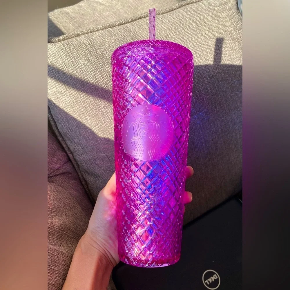 New Starbucks 2023 Valentine’s Pink Taffy Iridescent Jewel Venti Cup 24oz